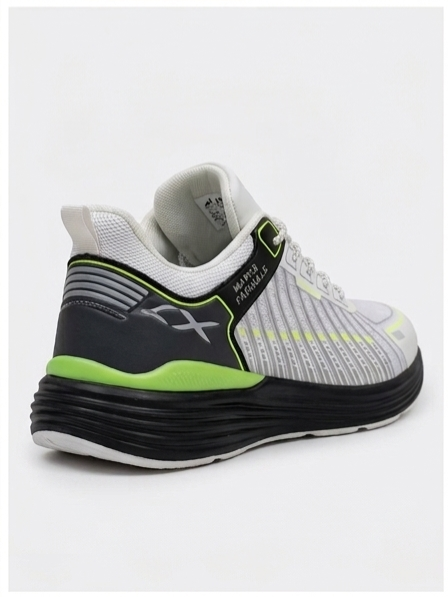 Men's Performance Trainer – White, Grey, and Neon