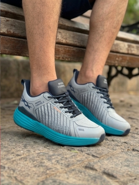 Men's Performance Trainer – Aqua & Grey