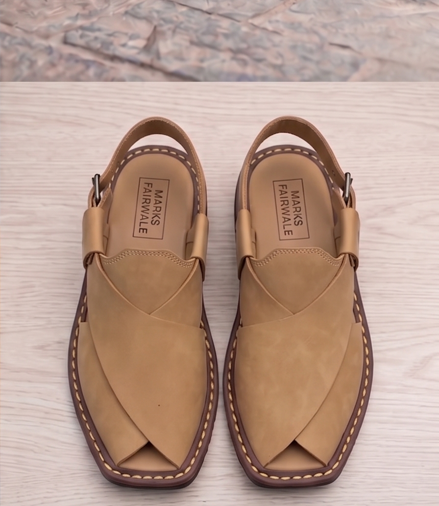 All-Day Comfort Tan Peshawari Chappal