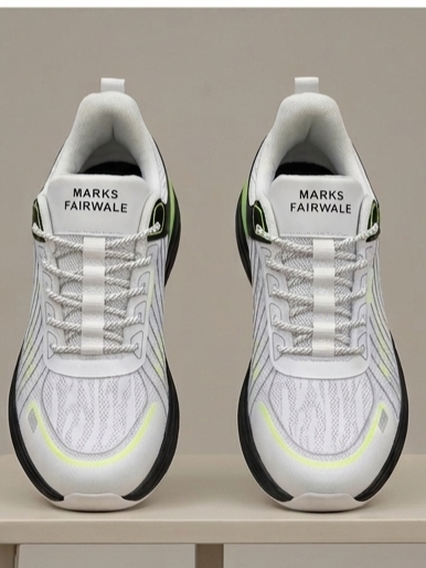 Men's Performance Trainer – White, Grey, and Neon