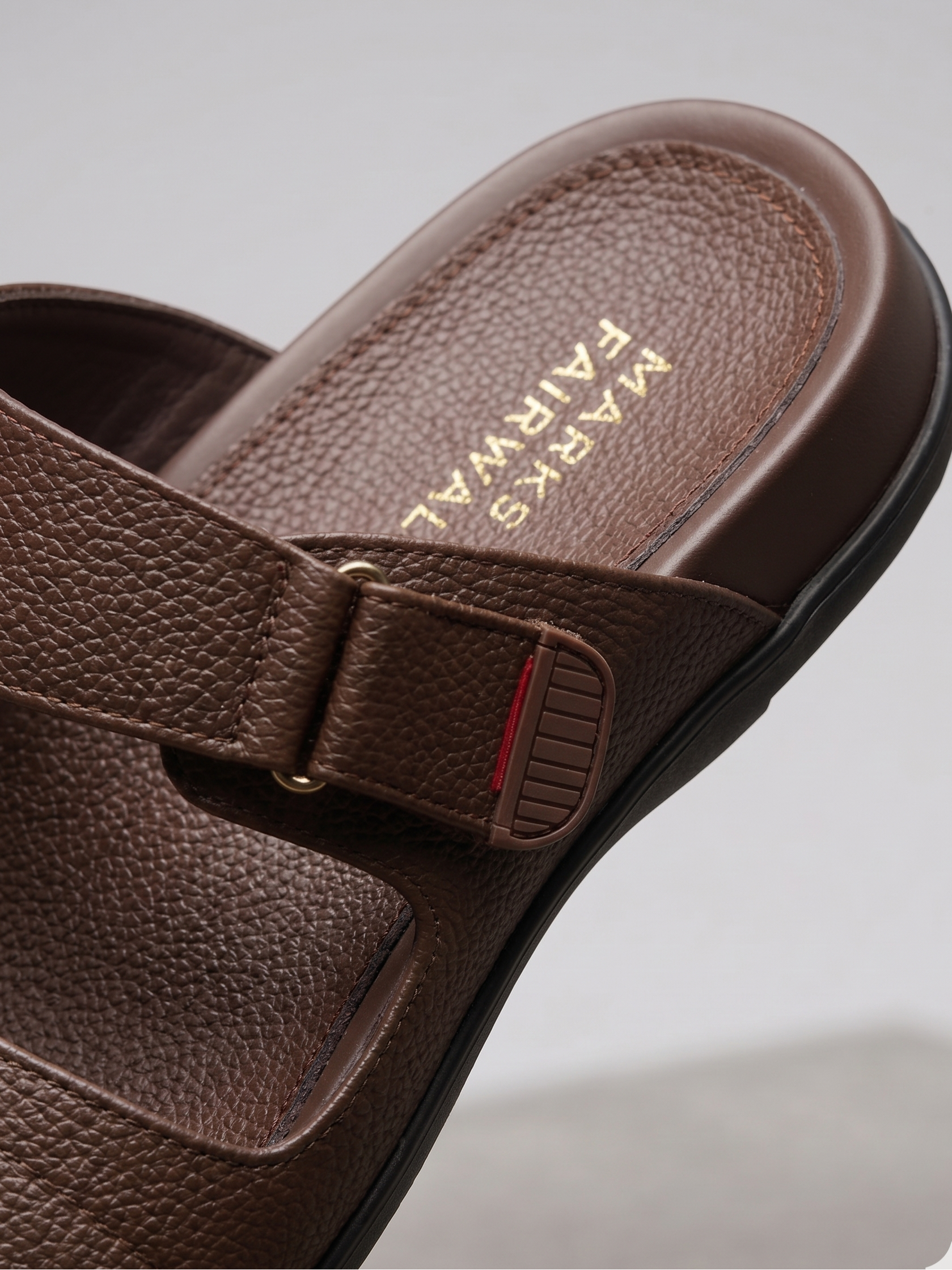 Men's Pebbled Comfort Slippers in Brown