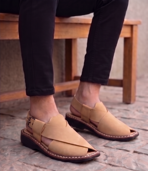 All-Day Comfort Tan Peshawari Chappal
